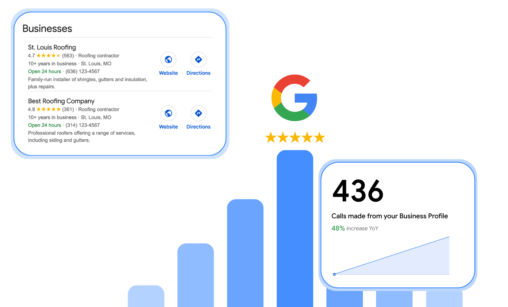 SEO growth illustration showing business success